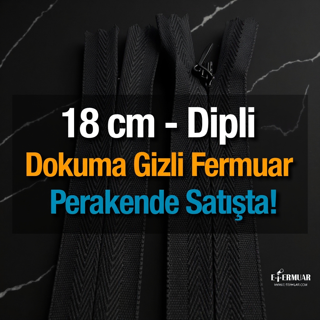 Dokuma 18 cm Tül Fermuar -  NC0018DTUL