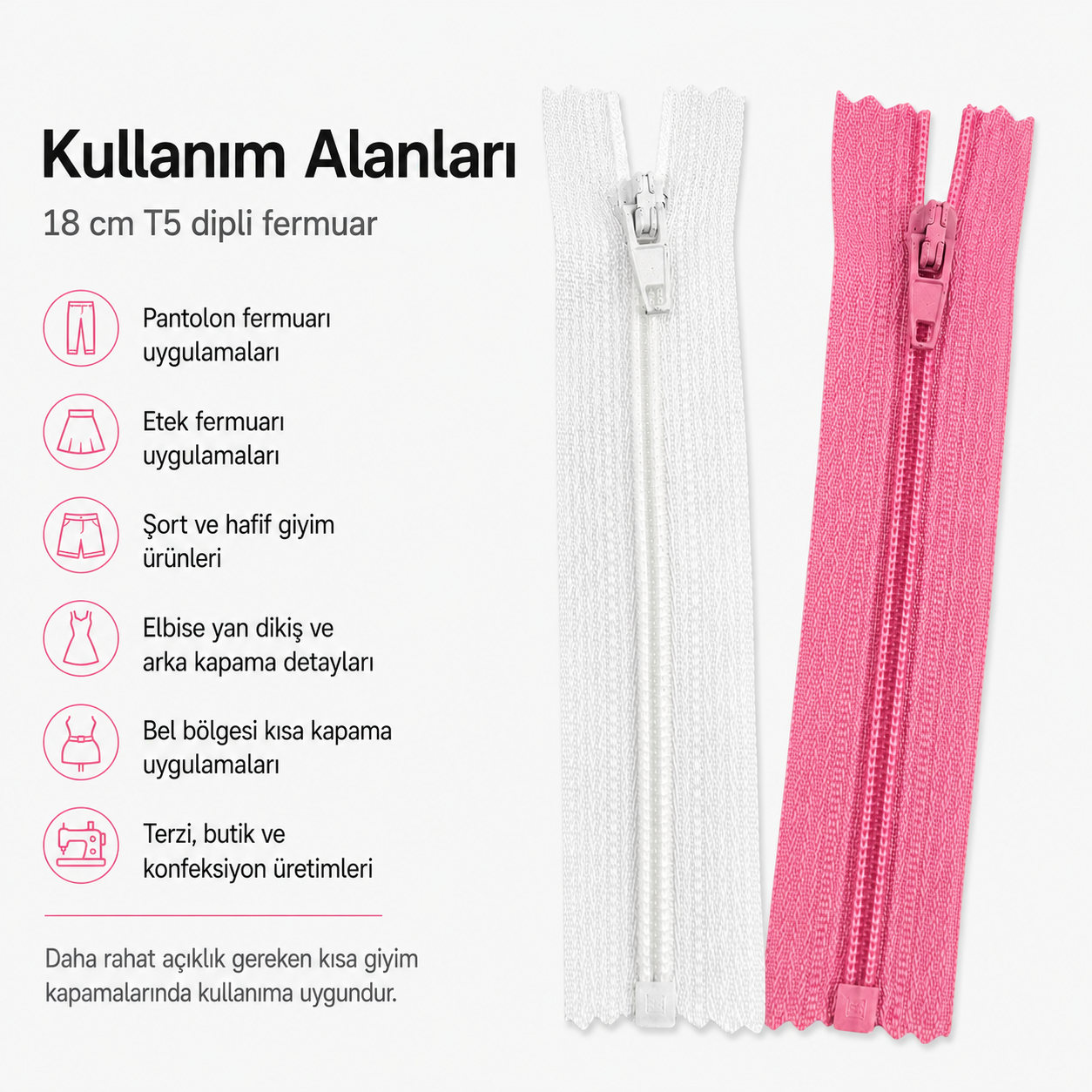 Nylon 18 cm Pocket Zipper - Bottom - NC0018T5