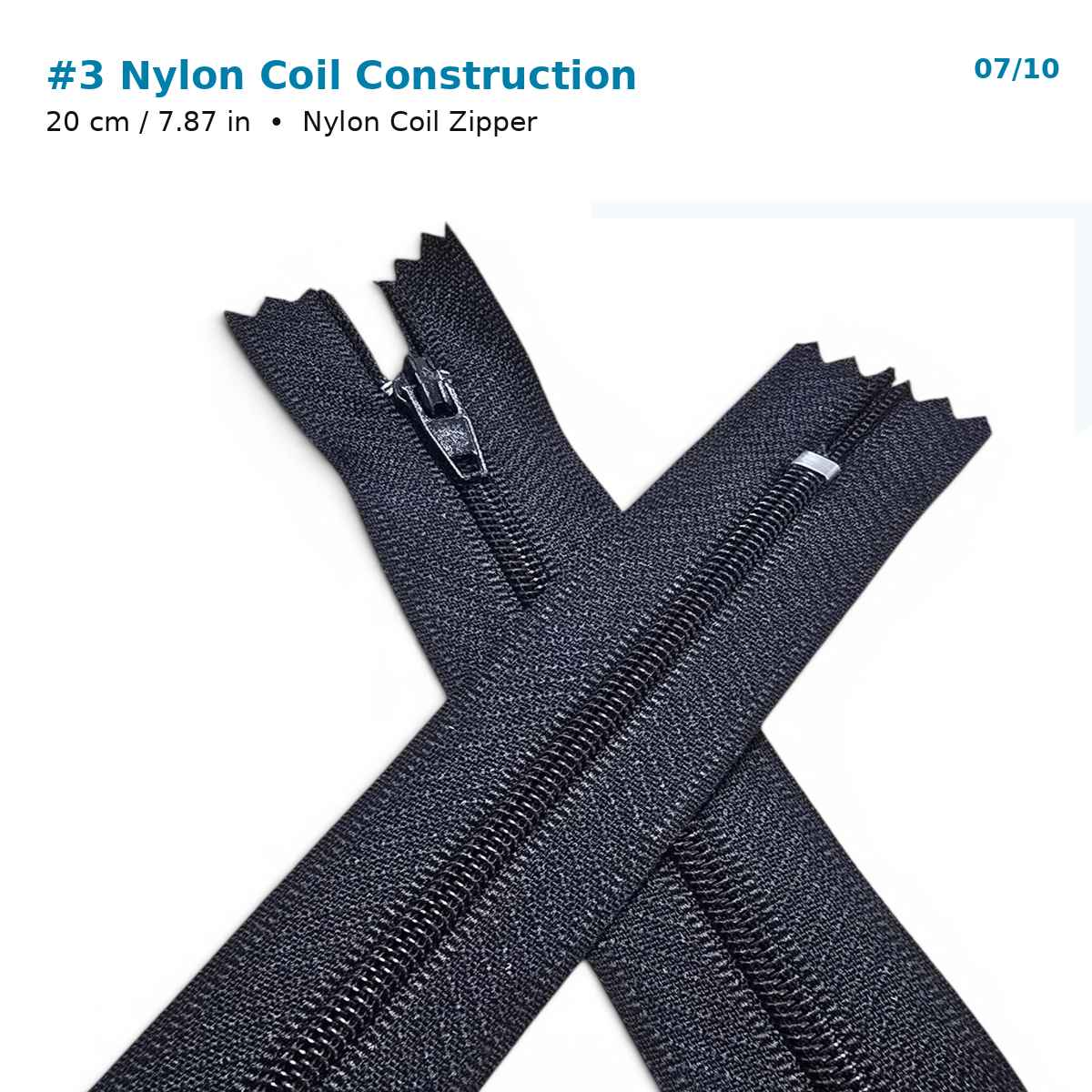 Pantolon ve Etek Fermuarı Naylon 20 cm T5 Kapalı Uçlu 25 Adet NC0020T5