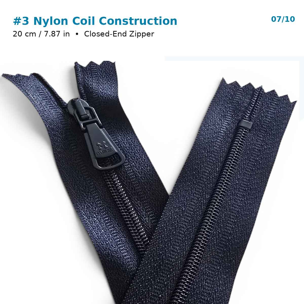 Pantolon ve Etek Fermuarı Naylon 20 cm T5 Kapalı Uçlu NC0020T5M