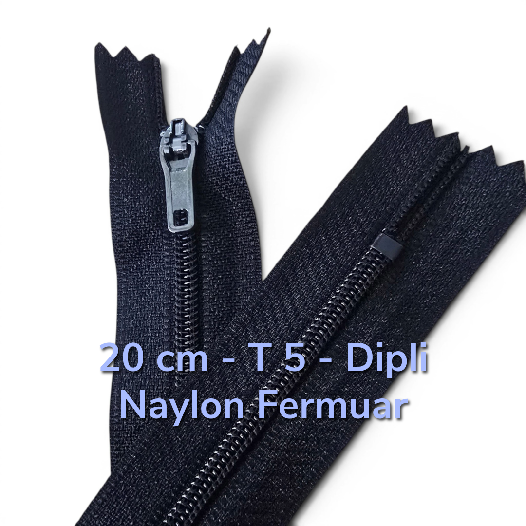 Pantolon ve Etek Fermuarı Naylon 20 cm T5 Kapalı Uçlu NC0020T5Y