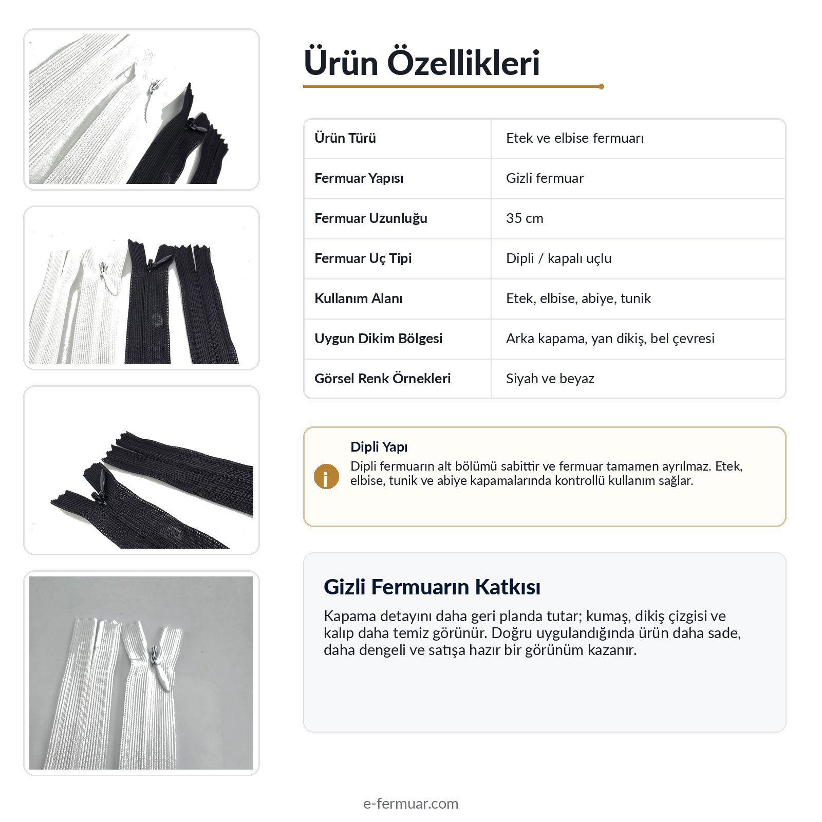 35 cm Tül Gizli Fermuar | Elbise ve Abiye İçin Zarif Seçim | NC0035TUL
