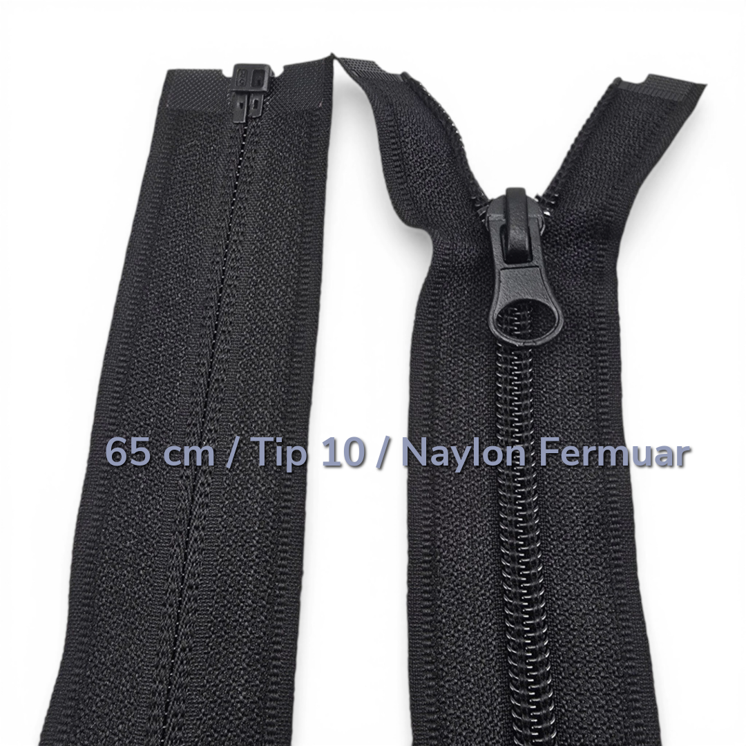 65 cm Naylon Mont Fermuarı | Açık Uçlu Separe Güçlü Kullanım | NC0065T10