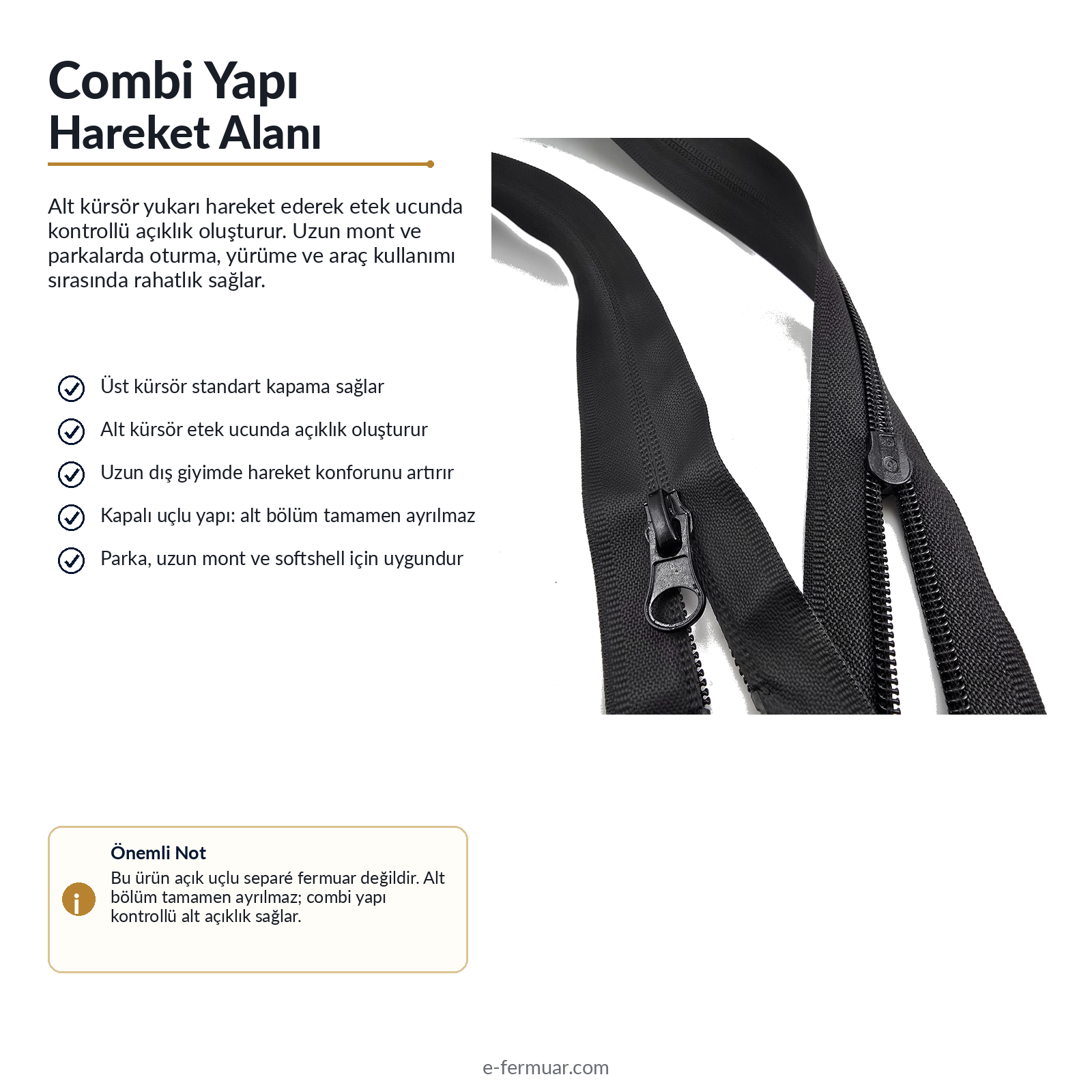 Su Geçirmez Fermuar 67 cm Tpu  NC0067SG