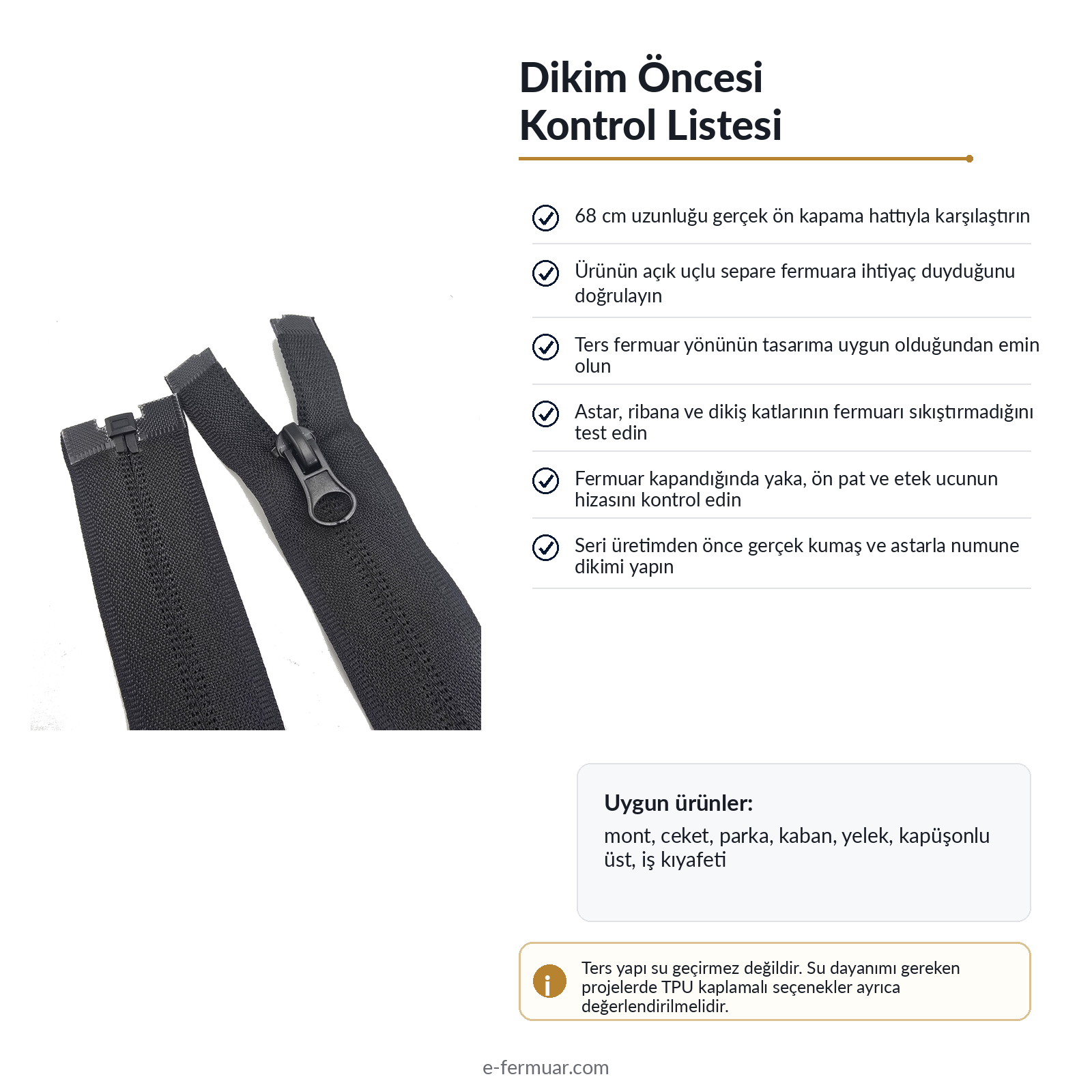 Naylon 68 Cm Mont Fermuarı Açık Uçlu (Separe)  -  NC0068T10
