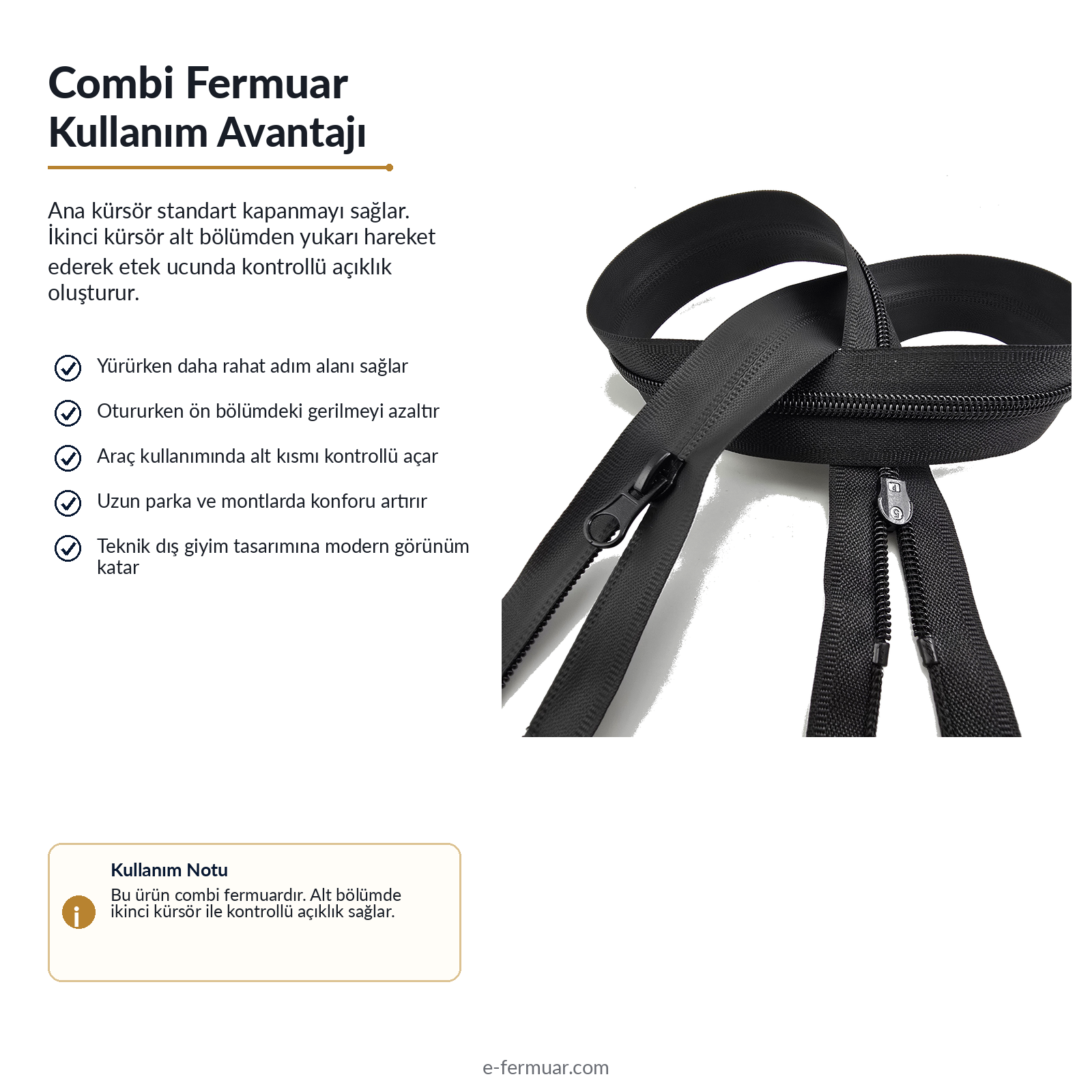 70 cm TPU Su Geçirmez Fermuar | Teknik ve Modern Dış Giyim İçin | NC0070SG