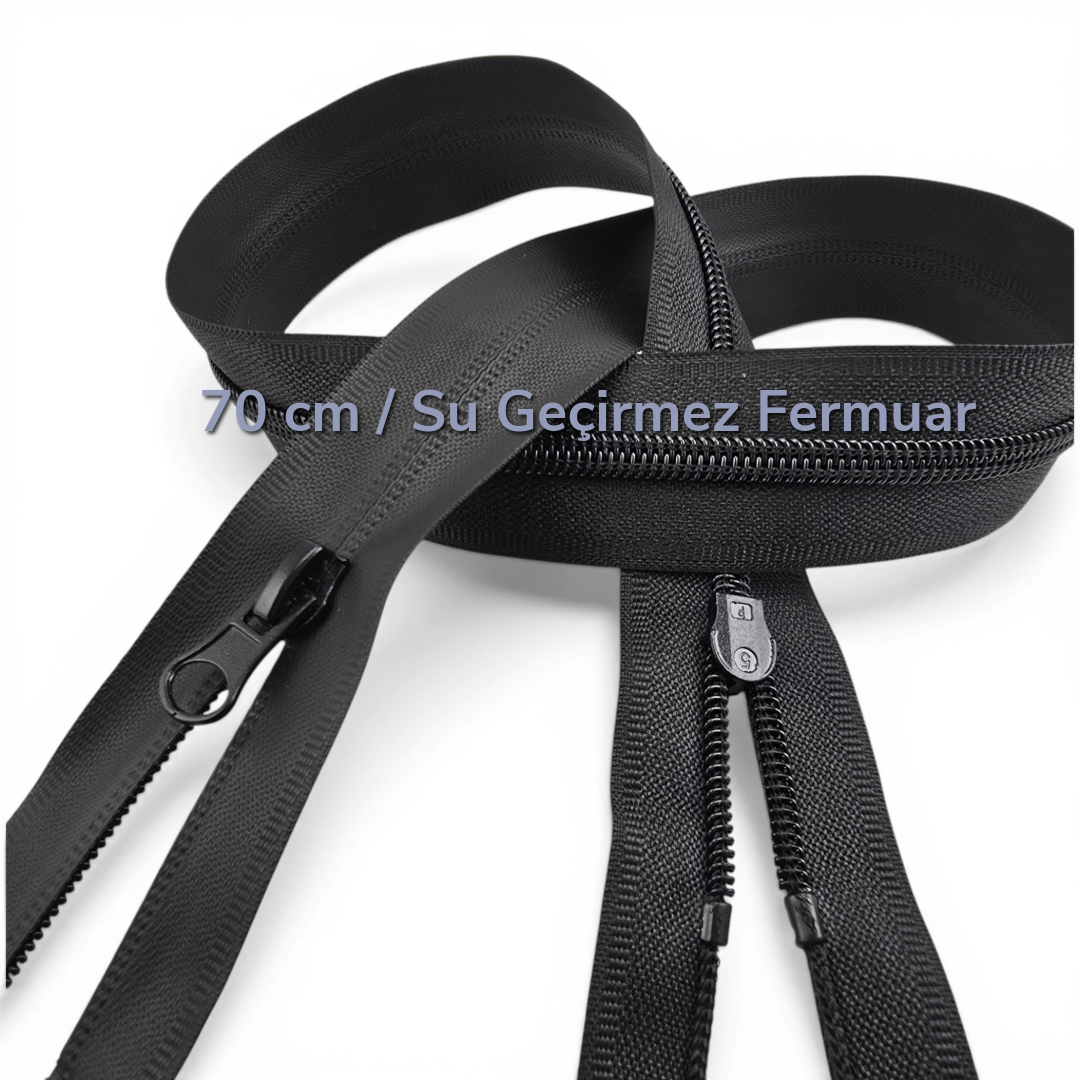 70 cm TPU Su Geçirmez Fermuar | Teknik ve Modern Dış Giyim İçin | NC0070SG