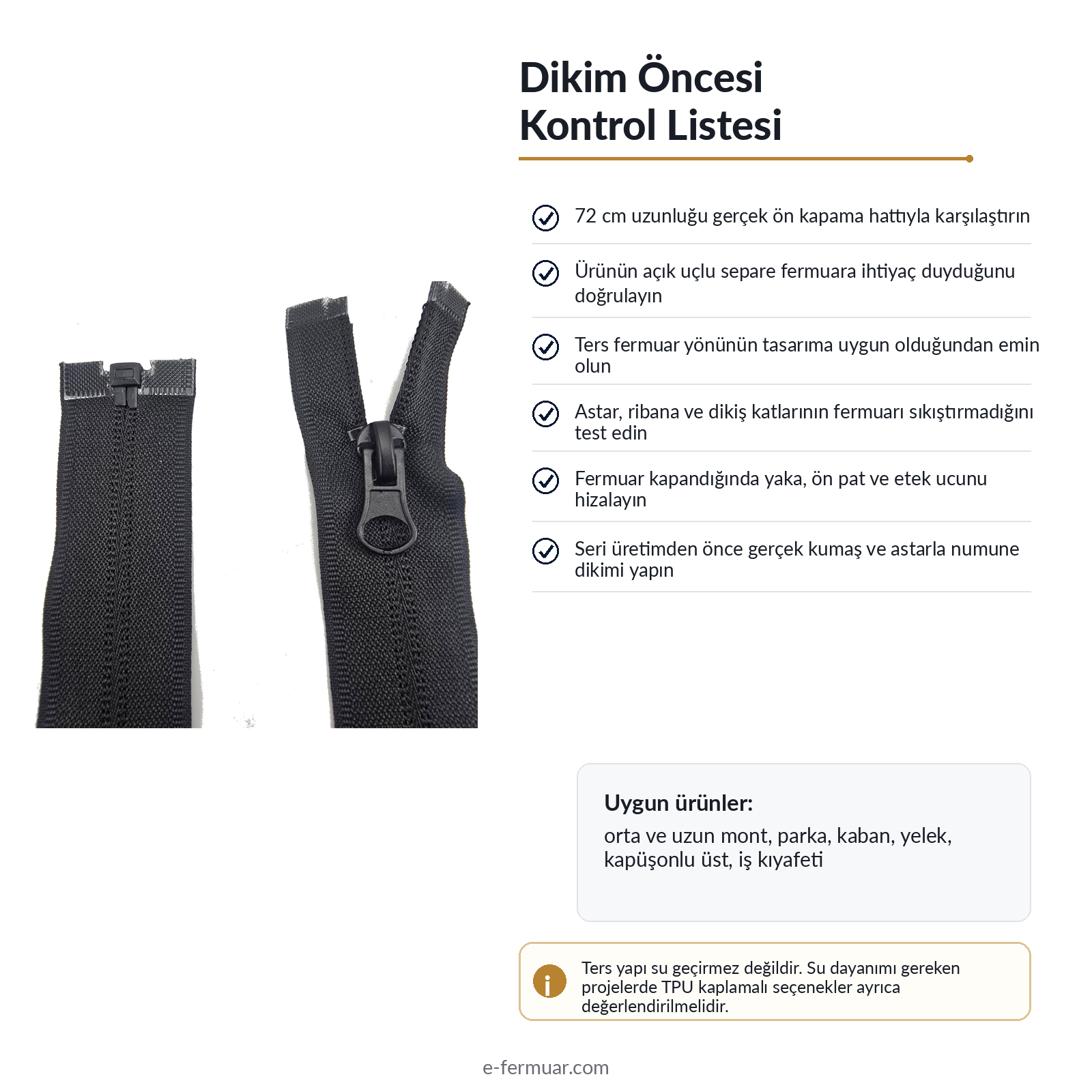 72 cm Naylon Mont Fermuarı | Açık Uçlu Separe Uzun Dış Giyim Modeli | NC0072T10