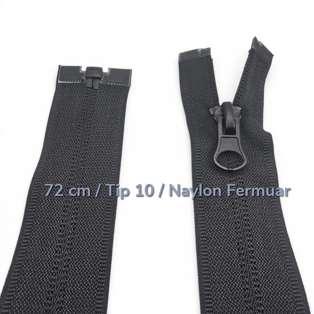 72 cm Naylon Mont Fermuarı | Açık Uçlu Separe Uzun Dış Giyim Modeli | NC0072T10