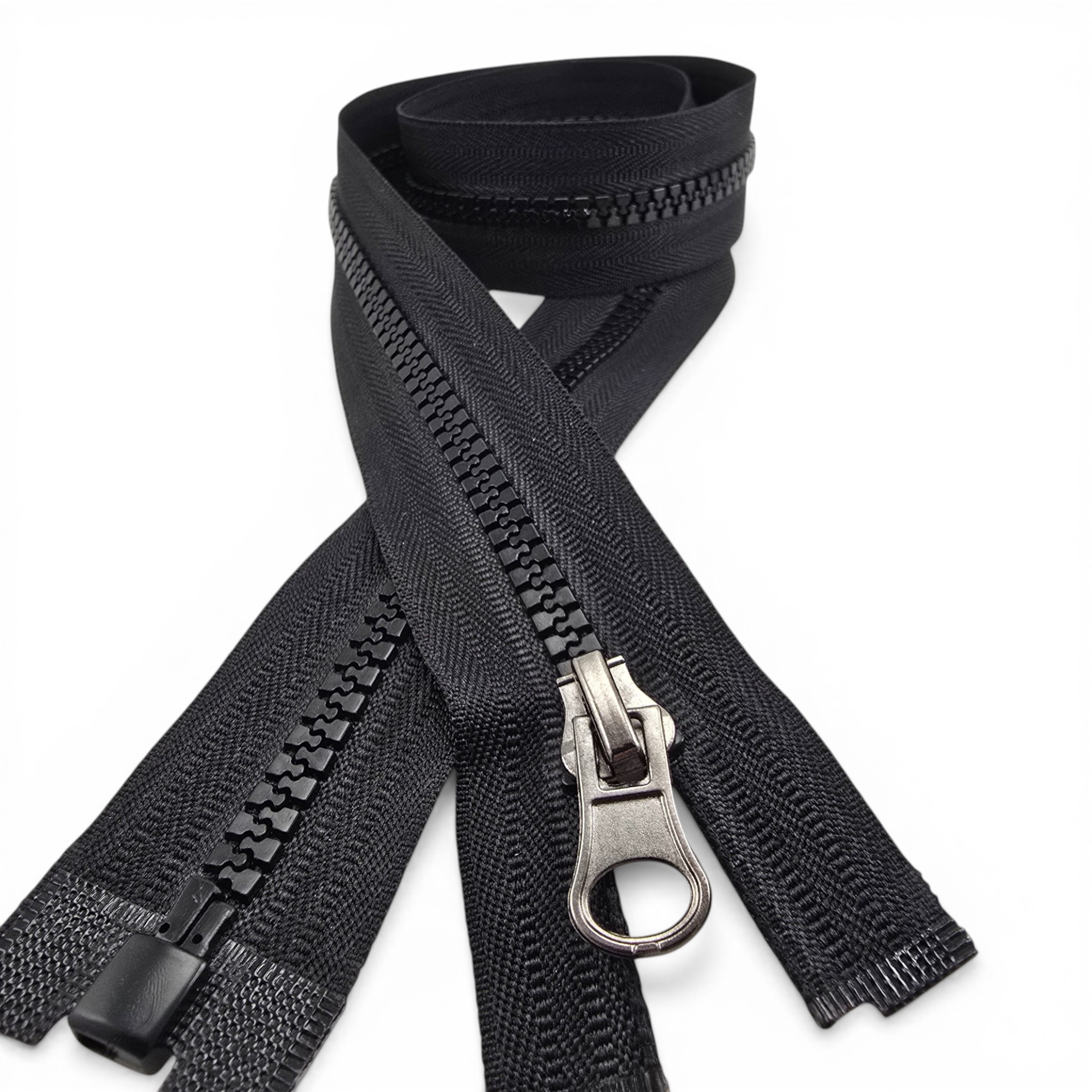 50 cm Timsah Diş Kemik Mont Fermuarı | Açık Uçlu Separe Kısa Model | PR0050T6TMS