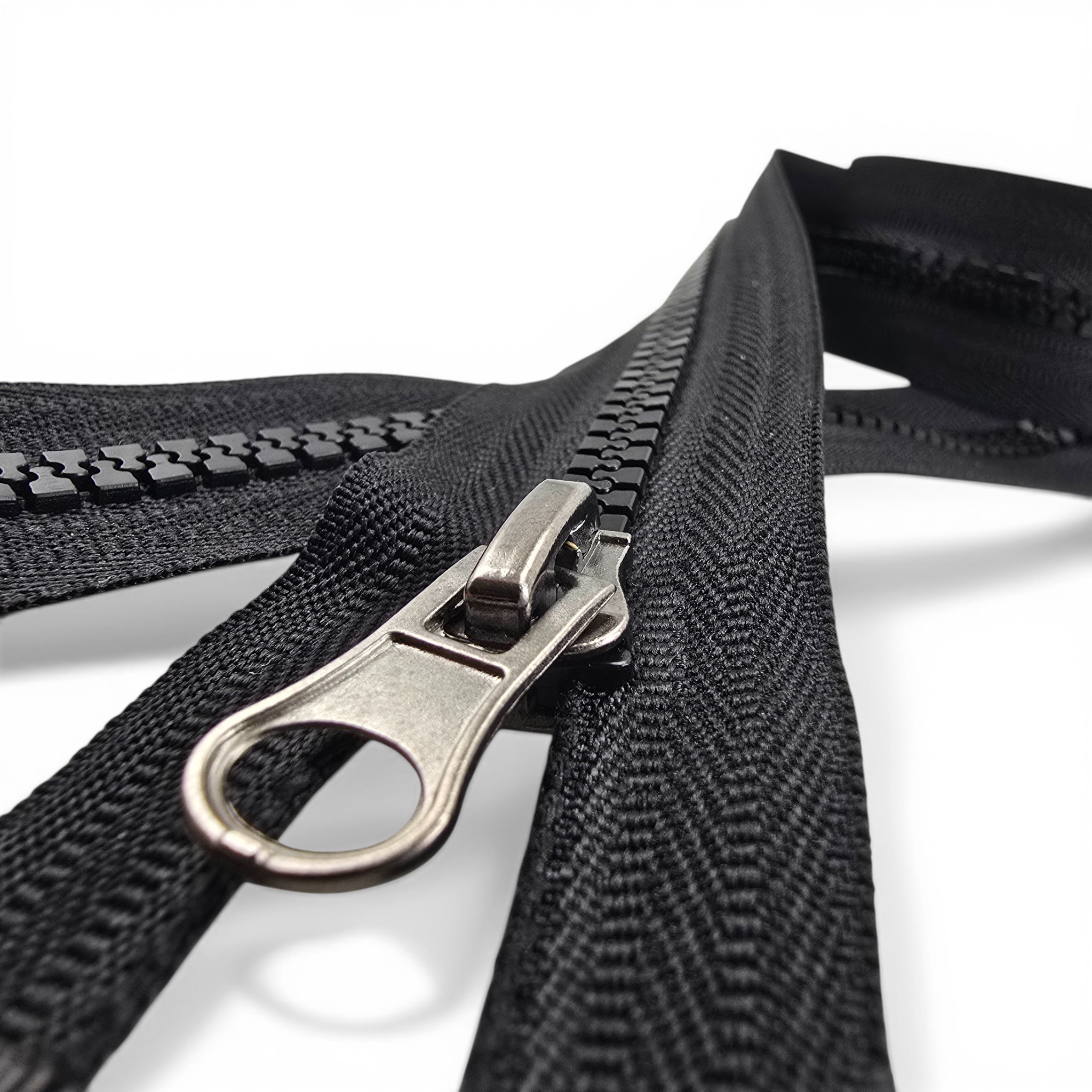 50 cm Timsah Diş Kemik Mont Fermuarı | Açık Uçlu Separe Kısa Model | PR0050T6TMS