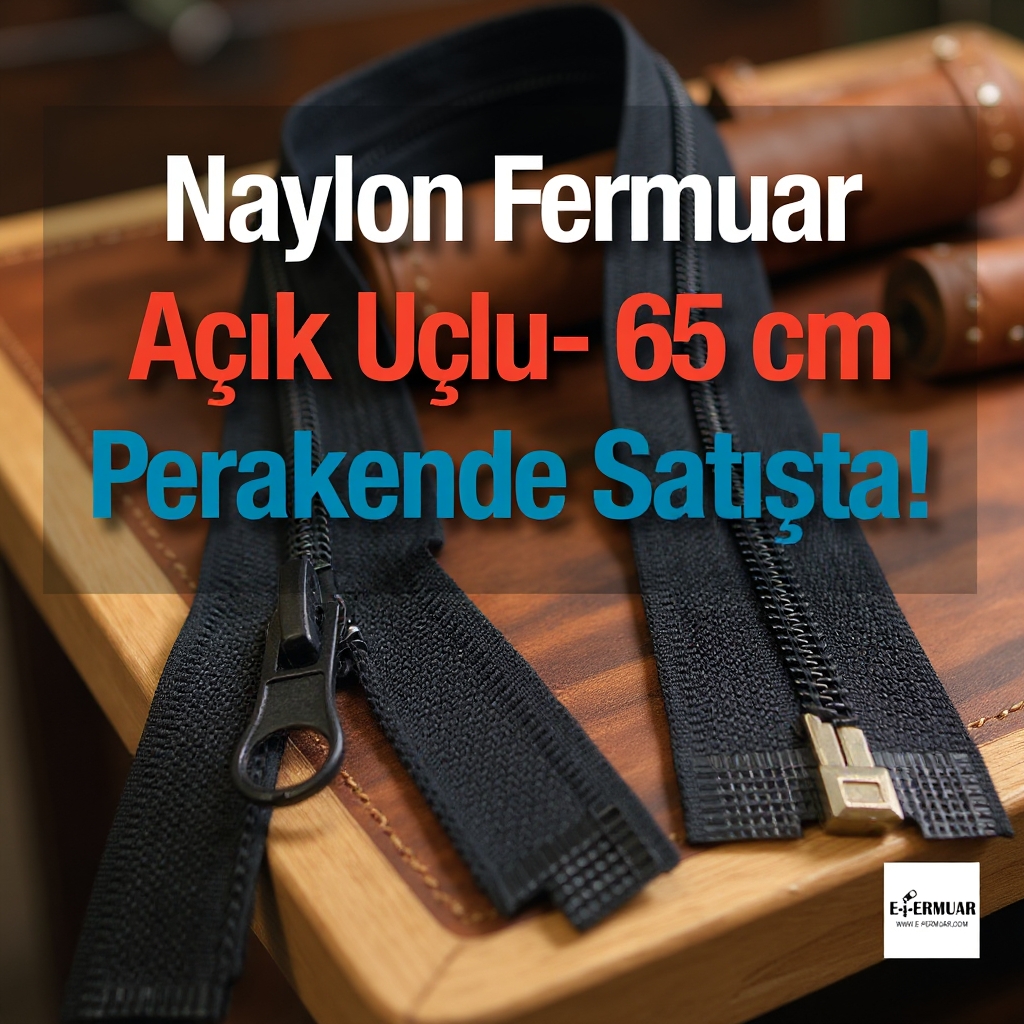 65 cm Tip 10 Naylon Mont Fermuarı Açık Uçlu Separe – Dayanıklı ve Pratik Kullanım
