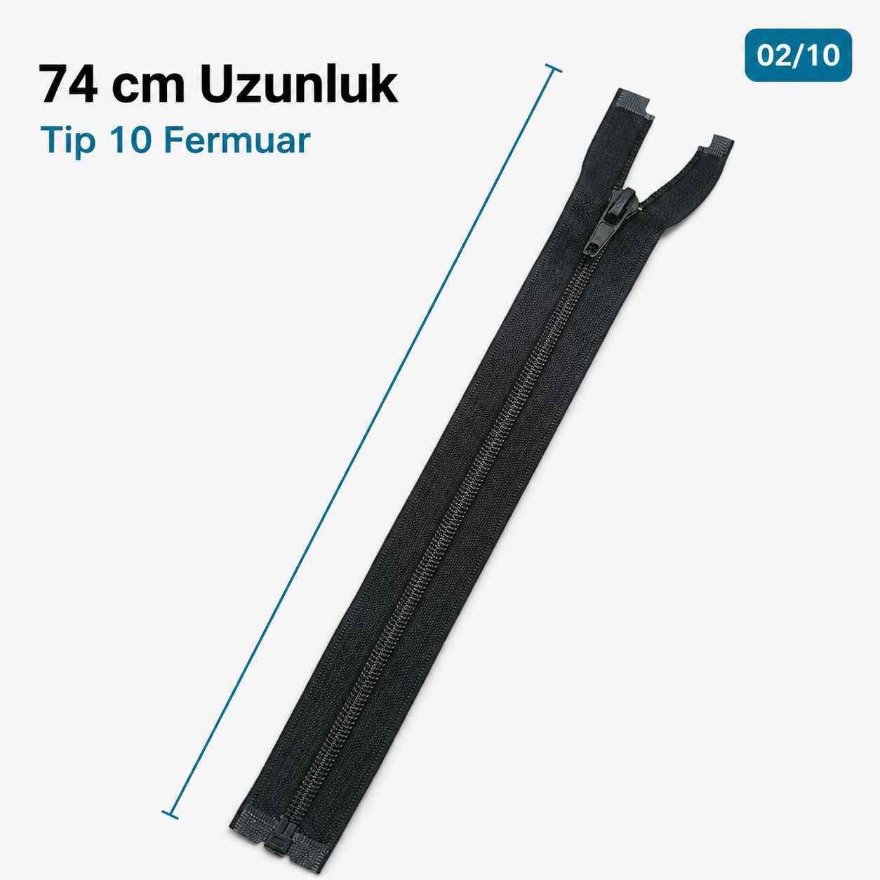 74 cm / 29.134 in T10 #5 Black Nylon Open-End Separating Jacket Zipper – ZPS0074T10