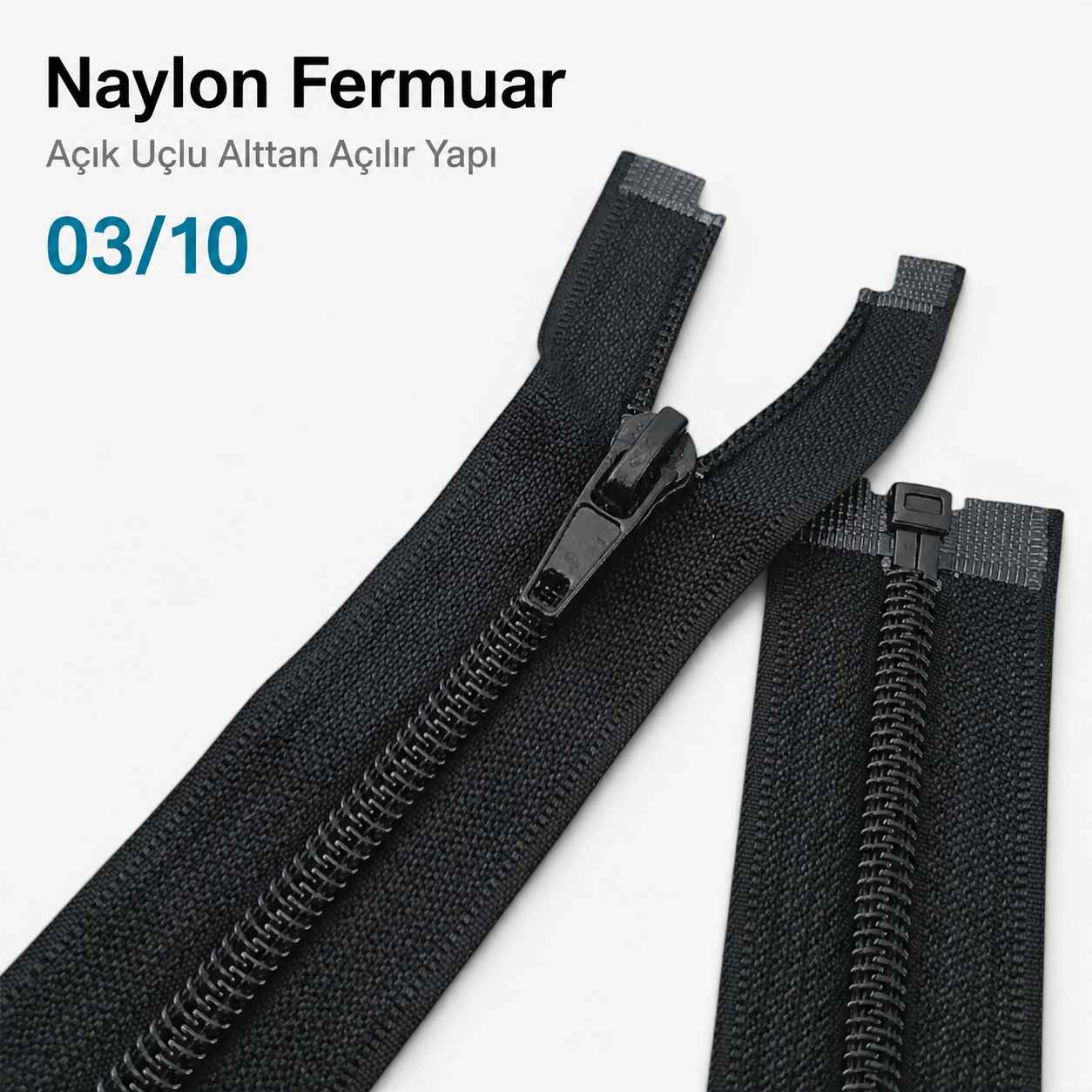 74 cm / 29.134 in T10 #5 Black Nylon Open-End Separating Jacket Zipper – ZPS0074T10