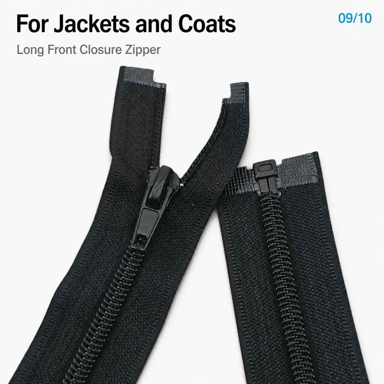 74 cm / 29.134 in T10 #5 Black Nylon Open-End Separating Jacket Zipper – ZPS0074T10