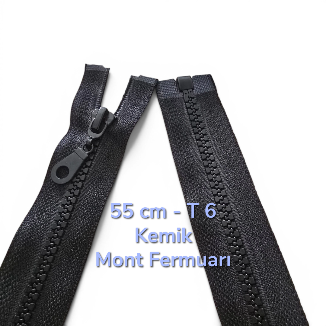 55 cm T6 Kemik Fermuar Açık Uçlu Separe Armut Elcikli Mont ve Ceket İçin ZPK0055T6PROMO