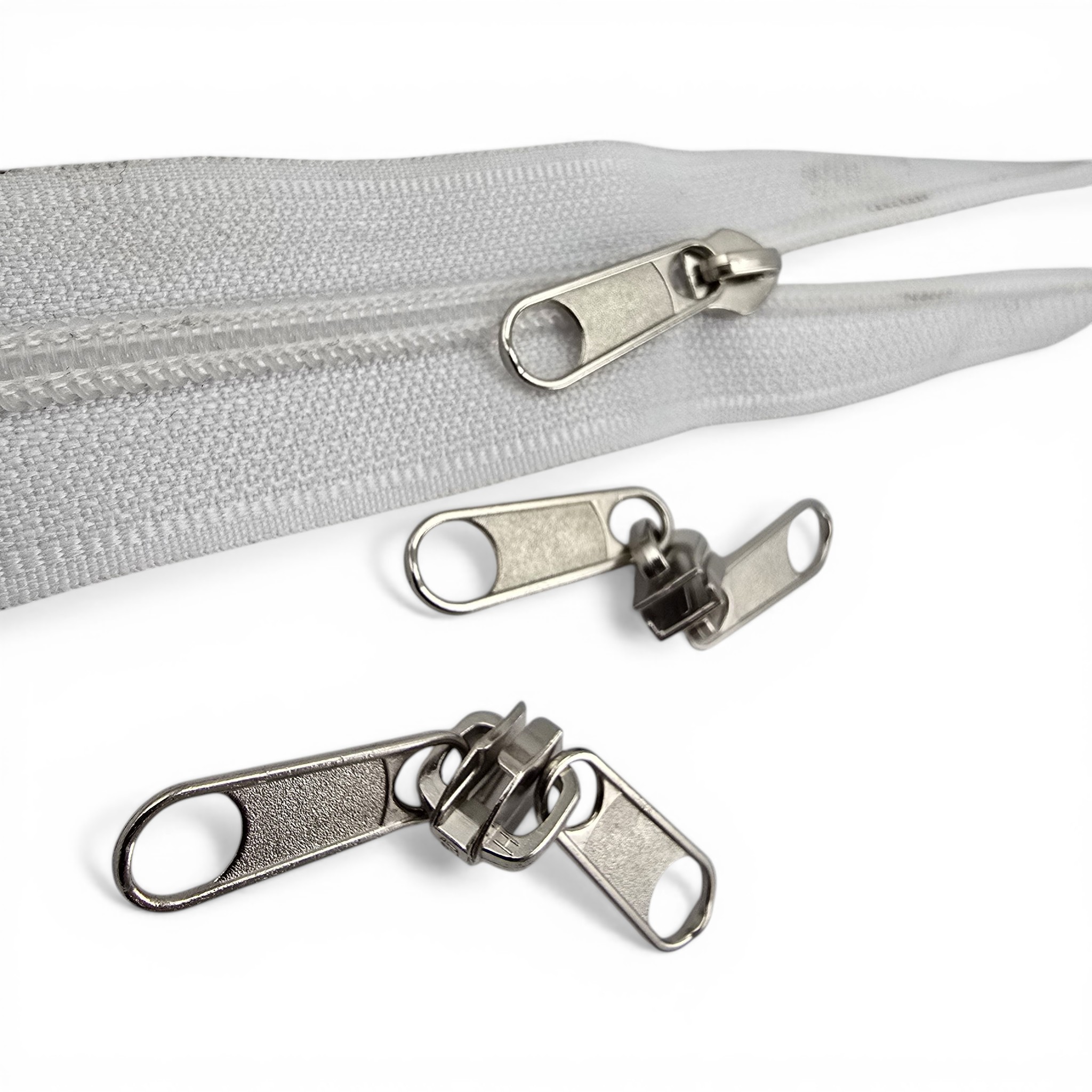 Naylon Fermuar Kursörü Çift Elcikli Tip 10  - Çadır Fermuarı Kursörü - ESB002N10C