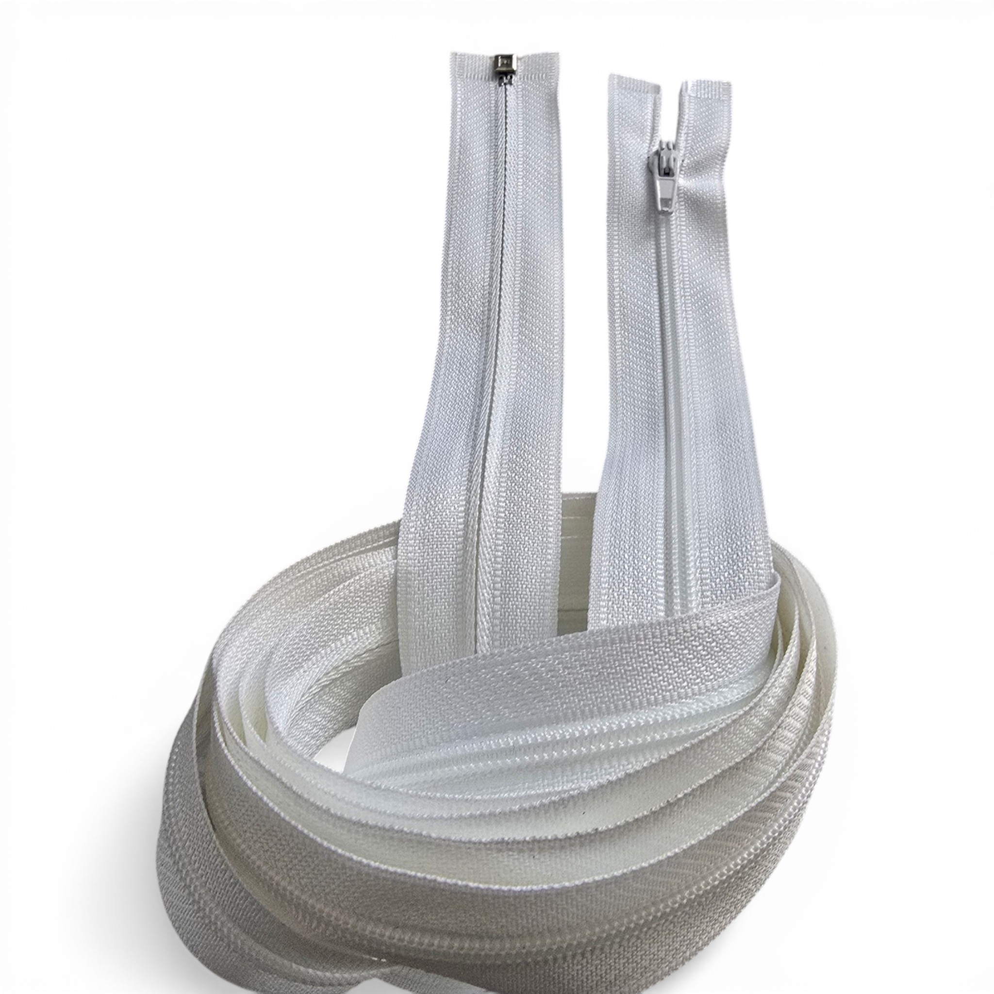 160 cm 62.99" White Abaya Zipper | Open-End Long Garment Zipper | ZP00160T5