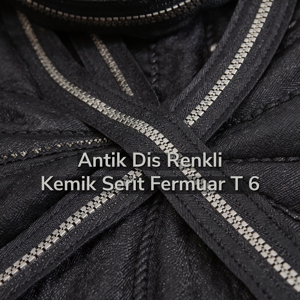 Antik diş rengi ve kemik şerit detaylarıyla zarif bir görünüm sunan kaliteli fermuar.