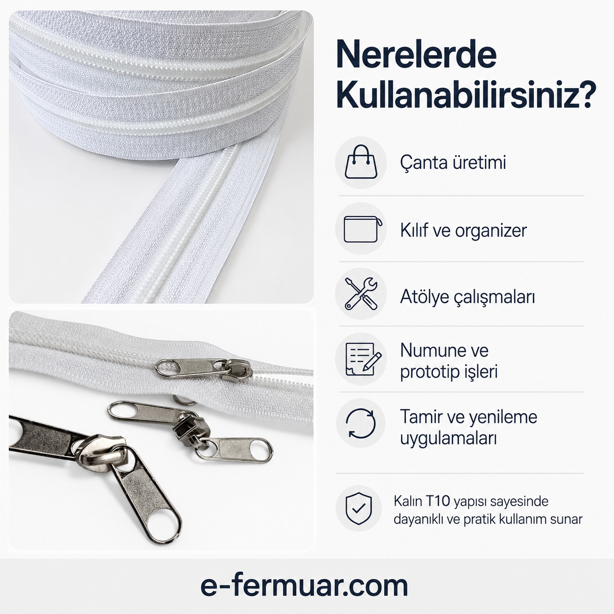 #5 Nylon Zipper Chain Kit for Bag Makers, Cases & Repair Shops – 200 m / 656.17 ft + 100 Sliders ST-0009T10-200M100C