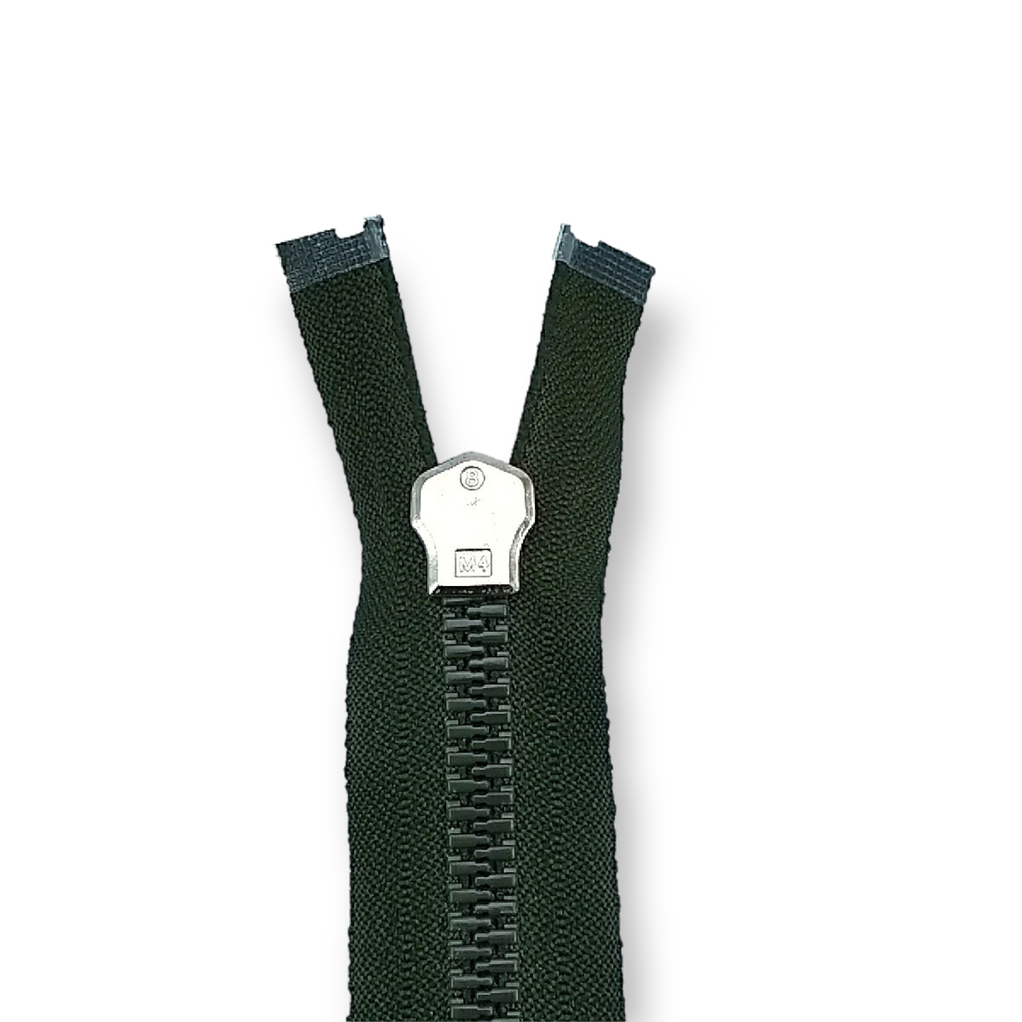 Molded Zipper 80 cm, 31,50" #9 Metal Imatation Metalized Teeth Open End - Separe ZPK0080T9MGK